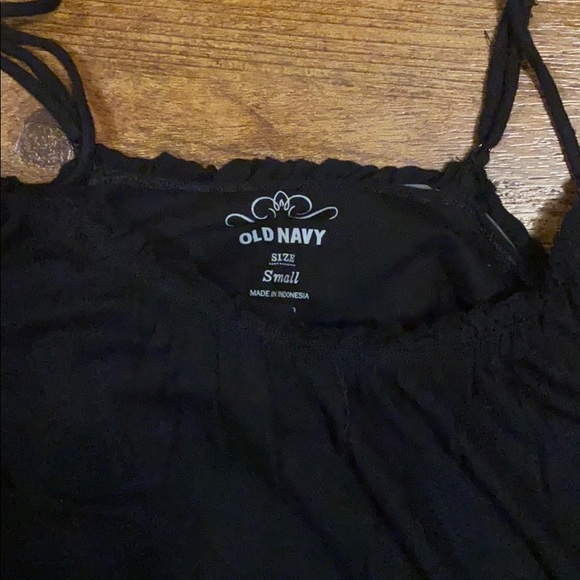 Black ruched cotton tank - Picture 2 of 4